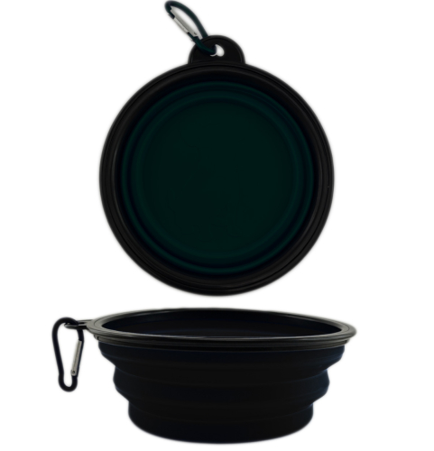 Black Travel bowl for dogs